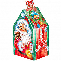 Домик Дед мороз зеленый 